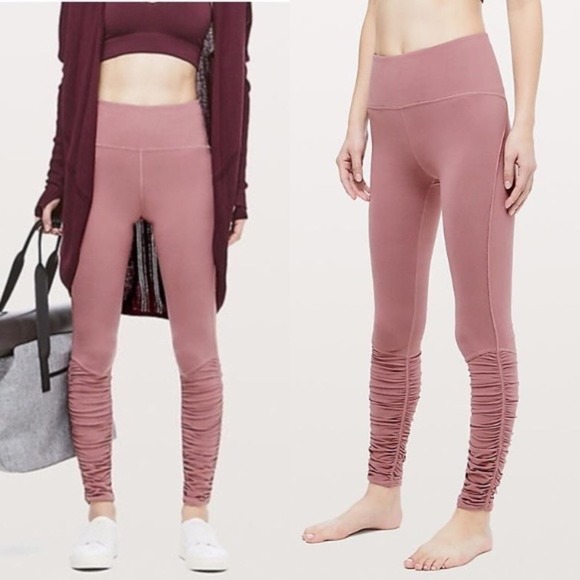 lululemon High Rise Spanish Rose Ready To Rulu Leggings 28” Size 8 - Picture 2 of 10